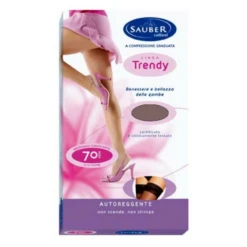 Sauber Linea Trendy Autoreggente Maglia Liscia 70 Denari Taglia 3 Colore Neutro Beige