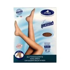 Sauber Linea Classica Open Toe Autoreggenti Fantasia Punta Aperta Maglia Microrete 70 Denari Taglia 4 Colore Nero