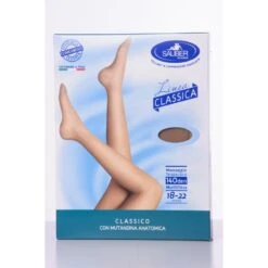 Sauber Linea Classica Collant Classico Maglia Liscia 140 Denari Taglia 2 Colore Neutro Beige