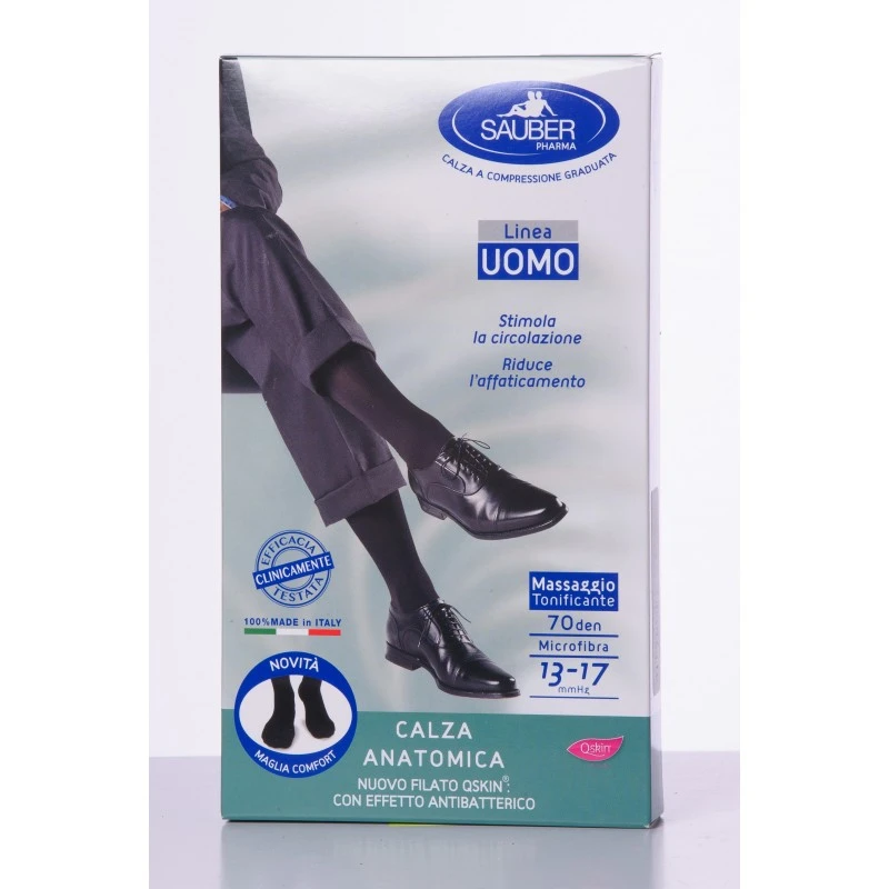 Sauber Linea Uomo Calza Anatomica Filato Q-Skin 70 Denari Taglia G Colore Nero 1 Sauber Linea Uomo Calza Anatomica Filato Q-Skin 70 Denari Taglia G Colore Nero